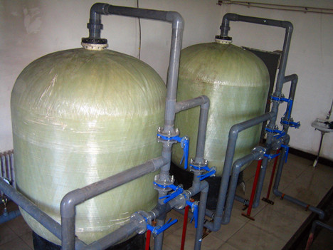 Softening water equipment for hotel bathing